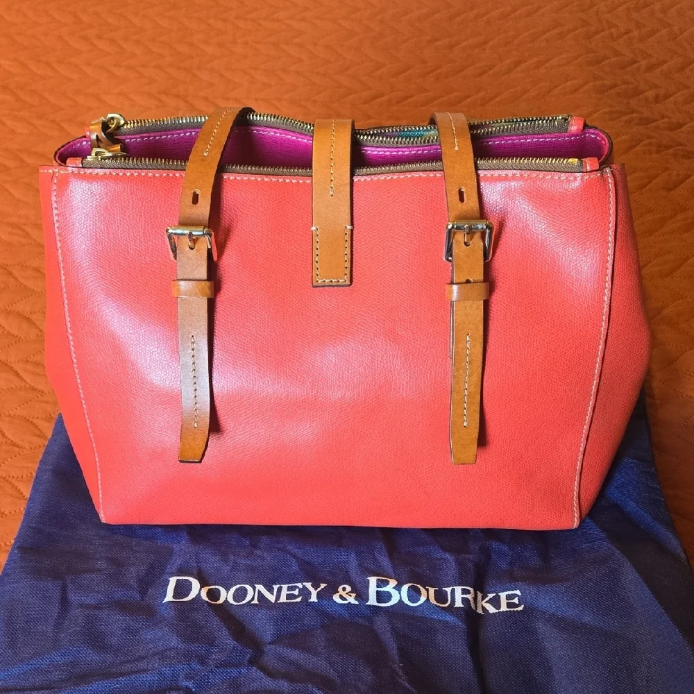 Dooney & Bourke Coral Leather Satchel - Picture 2 of 11